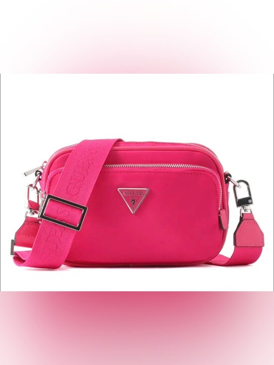 Guess Handbags - GUESS Hot Pink Crossbody Camera Bag